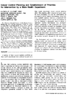 Cancer control planning and establishment of priorities for intervention by a state health department