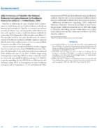Announcement 20th anniversary of PulseNet the National Molecular Subtyping Network for Foodborne Disease Surveillance  United States 2016