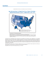 QuickStats AgeAdjusted Rates of Death From Fire Or Flames by State  National Vital Statistics System United States 20072011