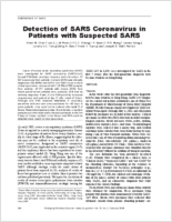 Detection of SARS Coronavirus in Patients with Suspected SARS