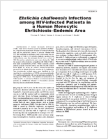 Ehrlichia chaffeensis Infections among HIVinfected Patients in Human Monocytic EhrlichiosisEndemic Area