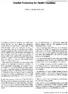 Capital Financing For Health Facilities