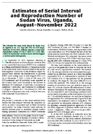 Estimates of Serial Interval and Reproduction Number of Sudan Virus Uganda AugustNovember 2022