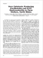 Vero CytotoxinProducing Escherichia coli O157 Gastroenteritis in Farm Visitors North Wales