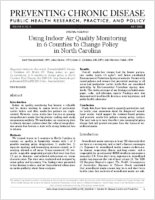 Using Indoor Air Quality Monitoring in 6 Counties to Change Policy in North Carolina