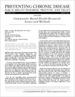 CommunityBased Health Research Issues and Methods