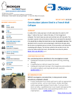 Construction Laborer Died in a Trench Wall Collapse 2018
