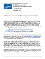 2018 National and State HealthcareAssociated Infections Progress Report  Executive Summary Technical Appendix References Glossary