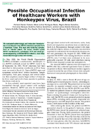 Possible Occupational Infection of Healthcare Workers with Monkeypox Virus Brazil