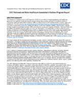 2017 National and State HealthcareAssociated Infections Progress Report  Executive Summary Technical Appendix References Glossary