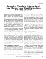 Emerging Trends in International Law Concerning Global Infectious Disease Control1
