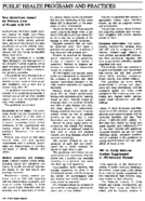 PUBLIC HEALTH PROGRAMS AND PRACTICES
