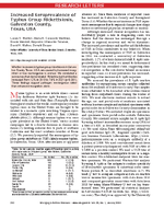 Increased Seroprevalence of Typhus Group Rickettsiosis Galveston County Texas USA