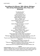 Surveillance for Silicosis 1993  Illinois Michigan New Jersey North Carolina Ohio Texas and Wisconsin