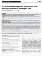 Occupation and Industry Data Quality Among Select Notifiable Conditions in Washington State