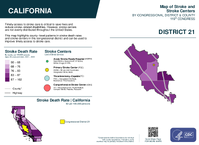 CA Congressional District 21 Stroke and Stroke Centers Map 119th Congress