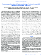 Prevalence and Correlates of Cryptococcal Antigen Positivity Among AIDS Patients  United States 19862012