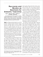 Raccoons and Skunks as Sentinels for Enzootic Tularemia
