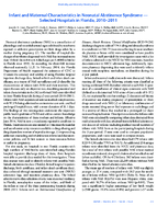 Infant and Maternal Characteristics in Neonatal Abstinence Syndrome  Selected Hospitals in Florida 20102011