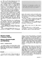 Womens physical health and wellbeing