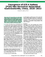 Emergence of GII4 SydneyP16like NorovirusAssociated Gastroenteritis China 20202022