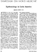 Epidemiology in Latin America