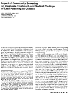Impact of community screening on diagnosis treatment and medical findings of lead poisoning in children