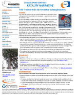 Landscaping Services Fatality Narrative Tree Trimmer Falls 50 Feet While Cutting Branches Washington Report 712692025
