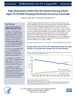 Highdeductible Health Plan Enrollment Among Adults Aged 1864 With Employmentbased Insurance Coverage