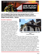 Line of Duty Death Report 202502 One Firefighter Dies During Unprotected Search in NineApartment Building that was Originally Constructed to Be a SingleFamily House  Hawaii