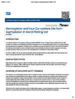 Electroplater and Four CoWorkers Die from Asphyxiation in Metal Plating Vat FACE 8833