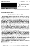 MMWR Morbidity and Mortality Weekly Report June 15 1984  Vol 33  No 23