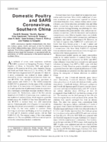 Domestic Poultry and SARS Coronavirus Southern China