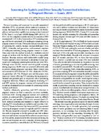 Screening for Syphilis and Other Sexually Transmitted Infections in Pregnant Women  Guam 2014