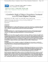 A Qualitative Study of Tobacco Dependence Treatment in 19 US Dental Hygiene Programs