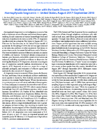 Multistate Infestation with the Exotic DiseaseVector Tick Haemaphysalis longicornis  United States August 2017September 2018