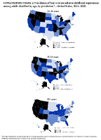 Supplementary Figure 2 Prevalence of Four or More Adverse Childhood Experiences Among Adults Stratified by Age by JurisdictionUnited States 20112020