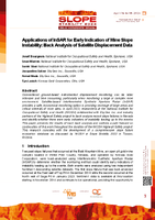 Applications of InSAR for Early Indication of Mine Slope Instability Back Analysis of Satellite Displacement Data