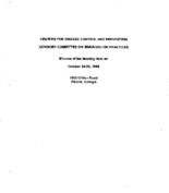 Advisory Committee on Immunization Practices records of the meeting held on October 2022 1999