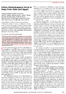Feline Panleukopenia Virus in Dogs from Italy and Egypt