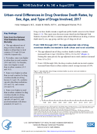Urbanrural differences in drug overdose death rates by sex age and type of drugs involved 2017