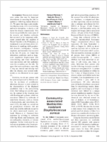 Communityassociated Methicillinresistant Staphylococcus aureus