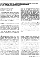 Selfreported frequency of serum cholesterol testing awareness of test results and laboratory cholesterol values in two South Carolina communities