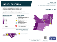 NC Congressional District 10 Stroke and Stroke Centers Map 118th Congress