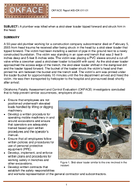 A plumber was killed when a skidsteer loader tipped forward and struck him in the head
