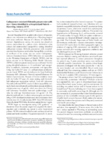 Notes From the Field Carbapenemresistant Klebsiella Pneumoniae with mcr1 Gene Identified in a Hospitalized Patient  Wyoming January 2019