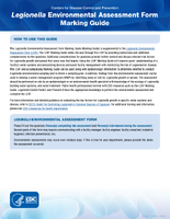 Legionella Environmental Assessment Form Marking Guide for Legionella Environmental Assessment Form LEAF 202301
