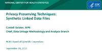 Privacy Preserving Techniques Synthetic Linked Data Files