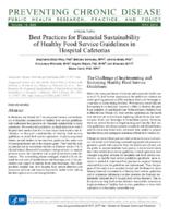 Best Practices for Financial Sustainability of Healthy Food Service Guidelines in Hospital Cafeterias