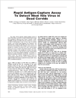 Rapid AntigenCapture Assay To Detect West Nile Virus in Dead Corvids